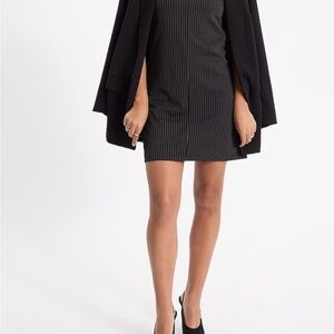 Elegant Black Pinstripe dress strapless NWOT